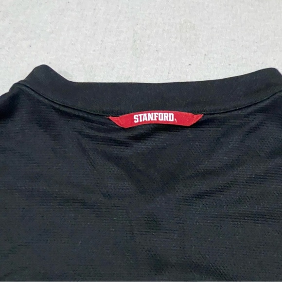 Nike Men Black Standford Tee Shirt 3 Button Dri Fit Size XL - Picture 4 of 10